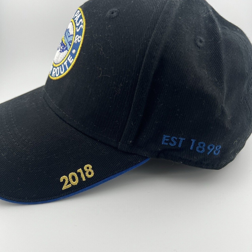 White Pass & Yukon Route Railroad 2018 Skagway Alaska FlexFit Black Hat Cap - Picture 12 of 12